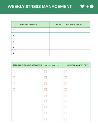 Self Care Planner
