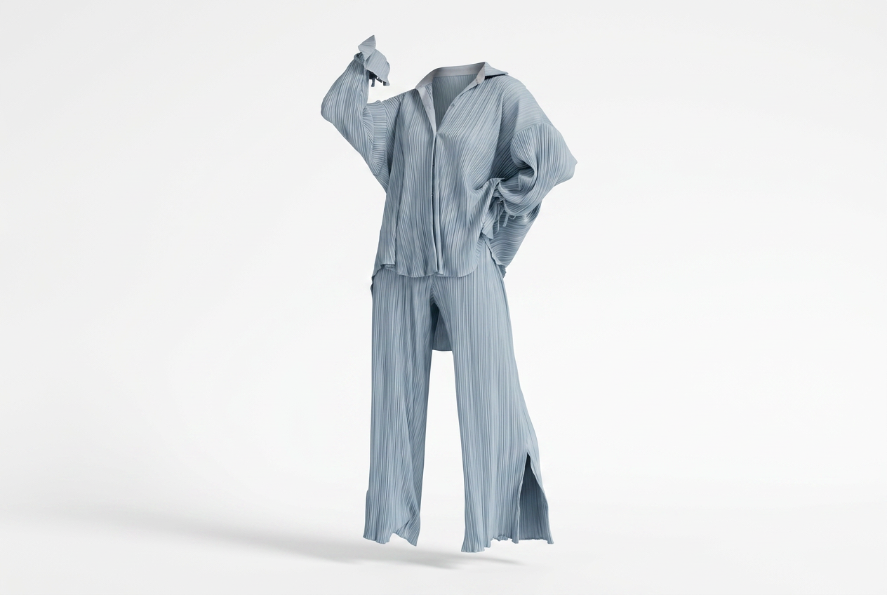 The Rich Auntie Set, pleated two-piece